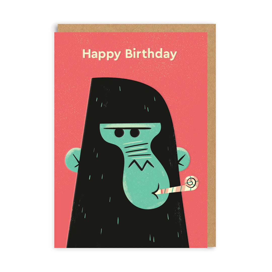 Birthday Gorilla Greeting Card
