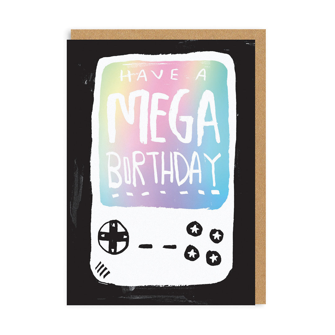 Gameboy Mega Birthday Greeting Card