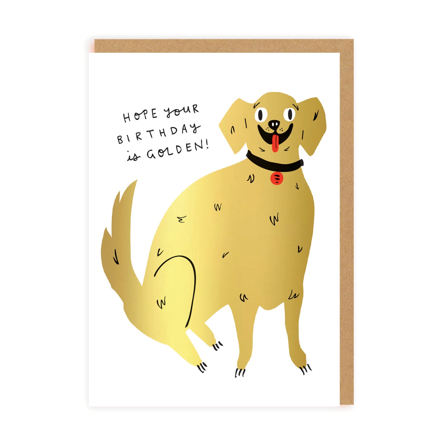 Golden Retriever HBD Greeting Card