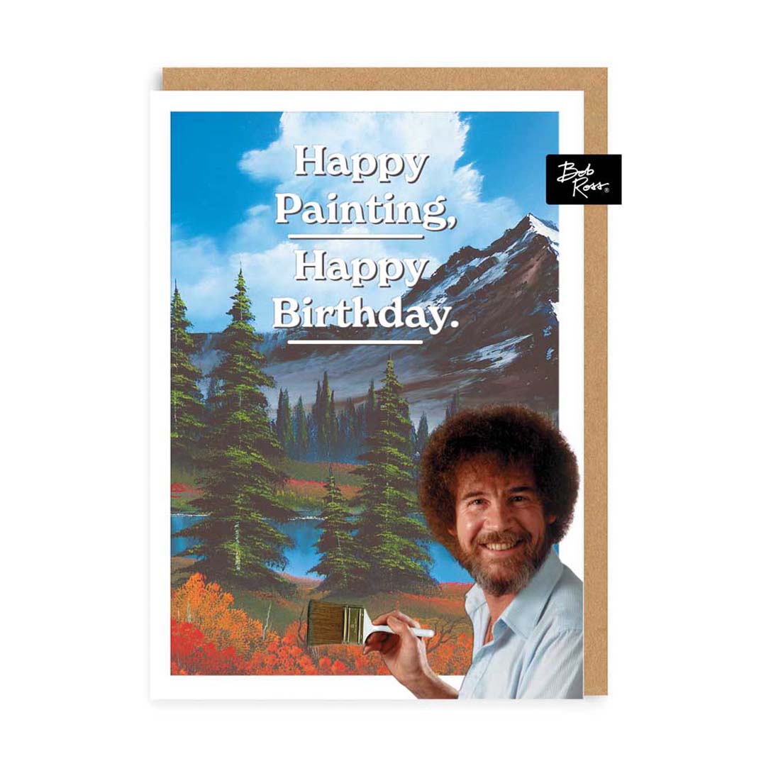 Mountain Painting Happy Birthday Card