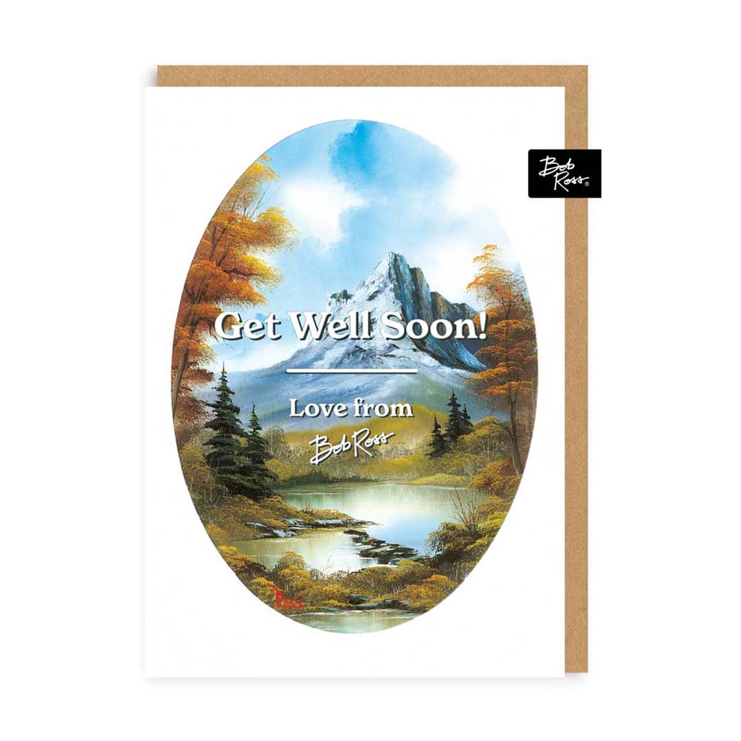 Bob Ross River Mountain Get Well Soon Card