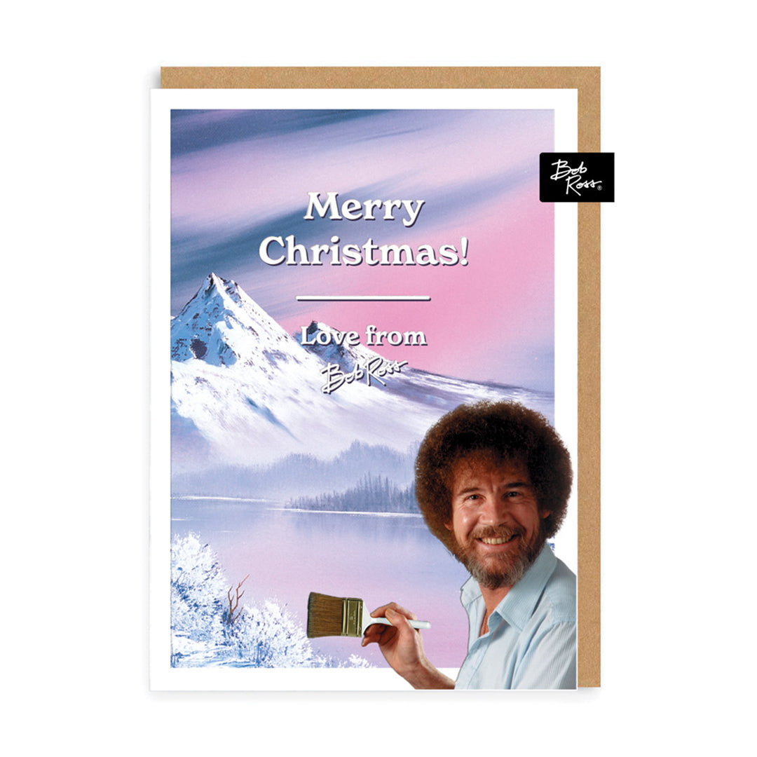 Bob Ross Winter Lake Christmas Card