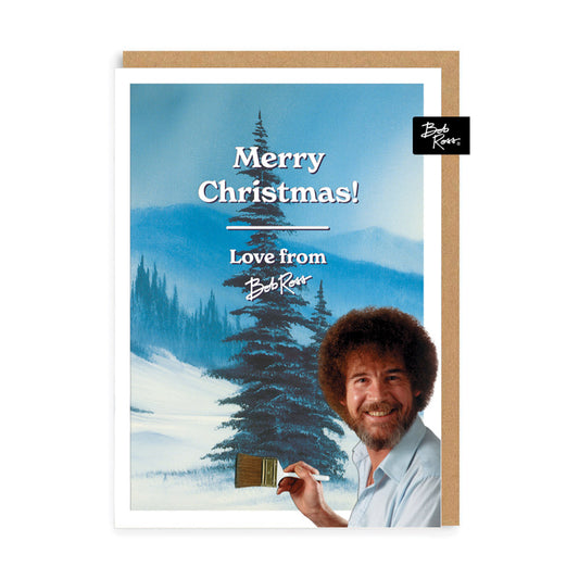 Bob Ross Snowy Tree Christmas Card