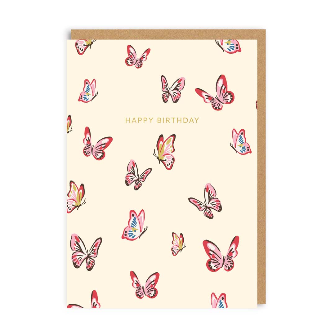 Cath Kidston Happy Birthday Butterflies Greeting Card