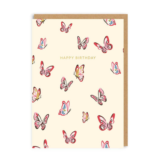 Happy Birthday Butterflies Greeting Card