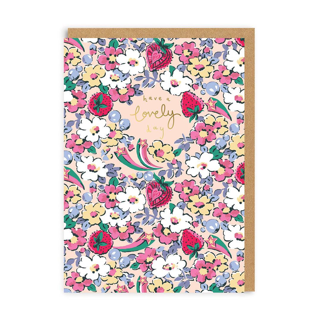 Cath Kidston Have a Lovely Day Self Care Ditsy Greeting Card