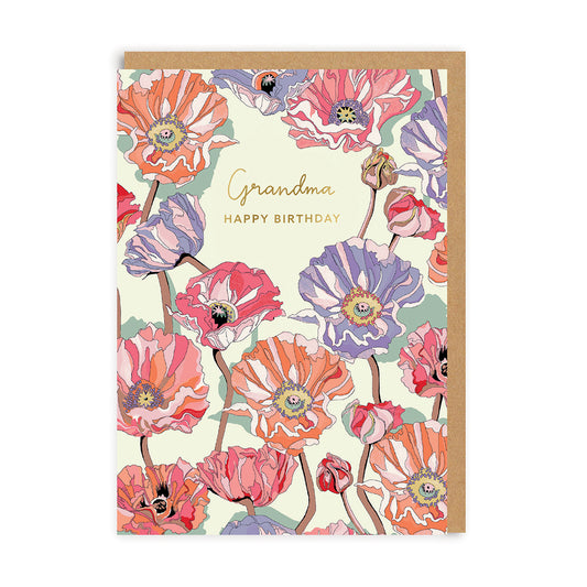 Cath Kidston - Grandma - Poppy Repeat Greeting Card