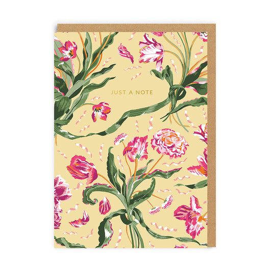 Cath Kidston Just a Note - Floral Fancy Greeting Card