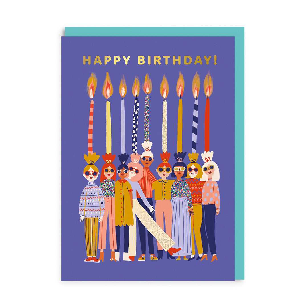 Happy Birthday Candle Ladies Greeting Card