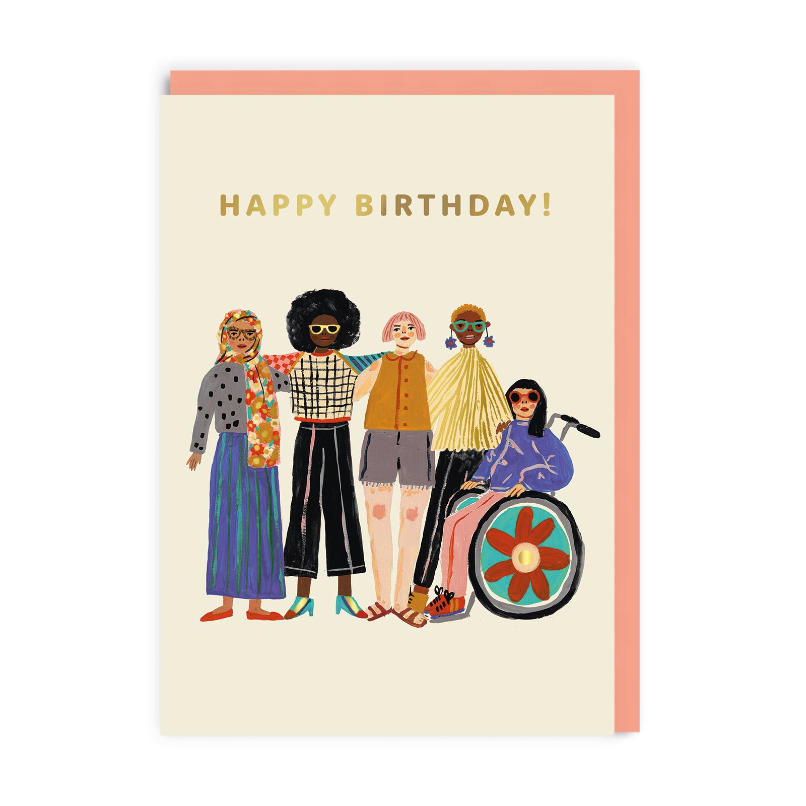Group of Friends Happy Birthday Greeting Card