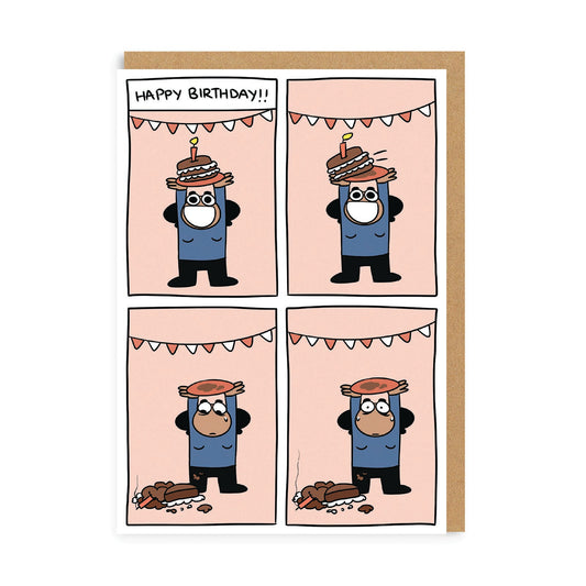 Cake Drop Happy Birthday Greeting Card