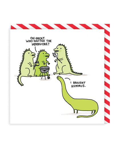 Who Invited The Herbivore Greeting Card