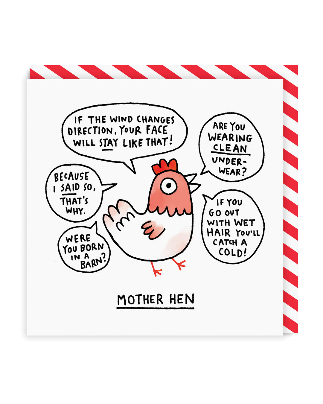 Mother Hen Square Greeting Card
