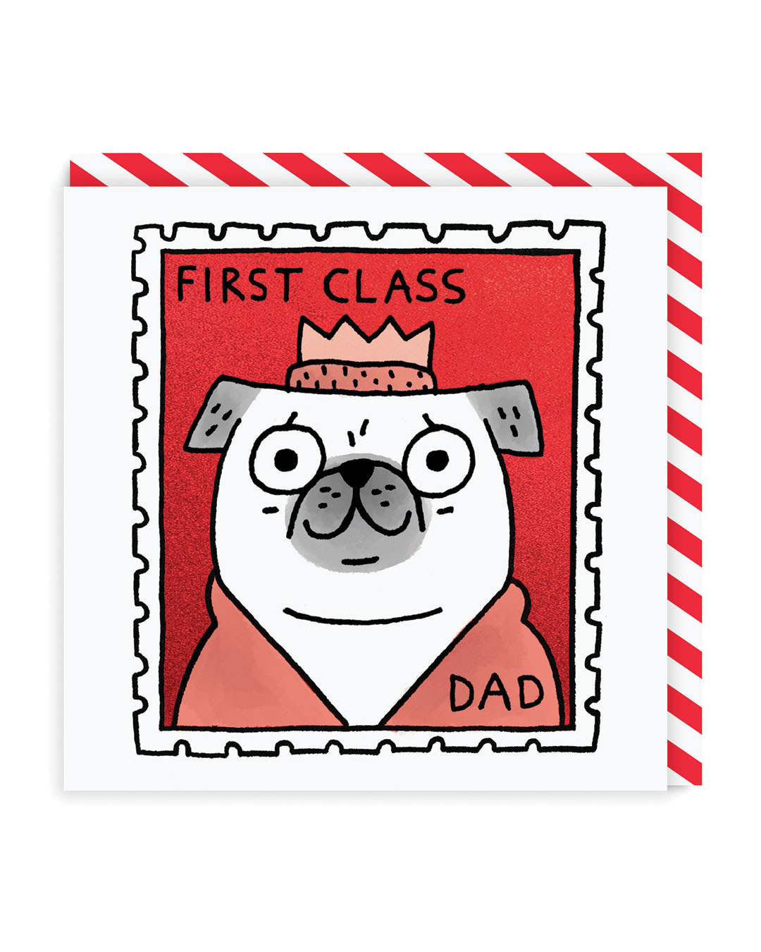 First Class Dad Square Greeting Card