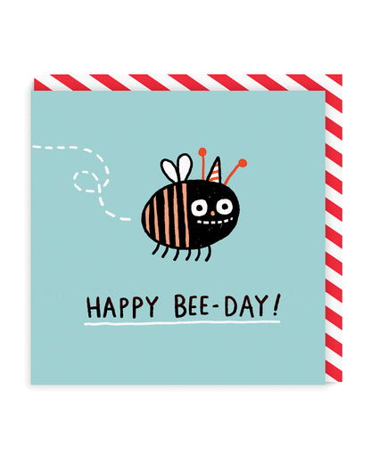 Happy Bee Day Square Greeting Card