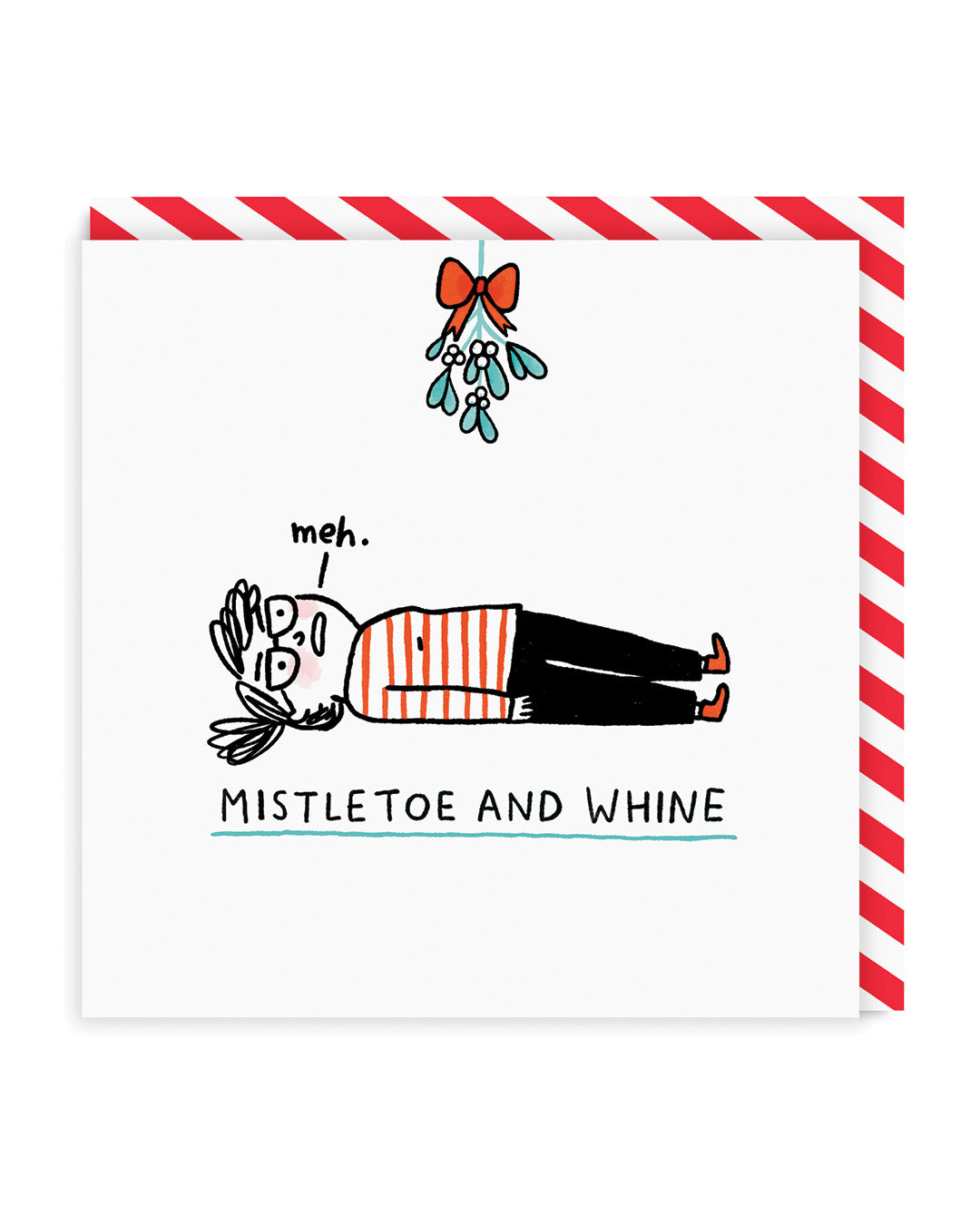 Mistletoe and Whine Greeting Card