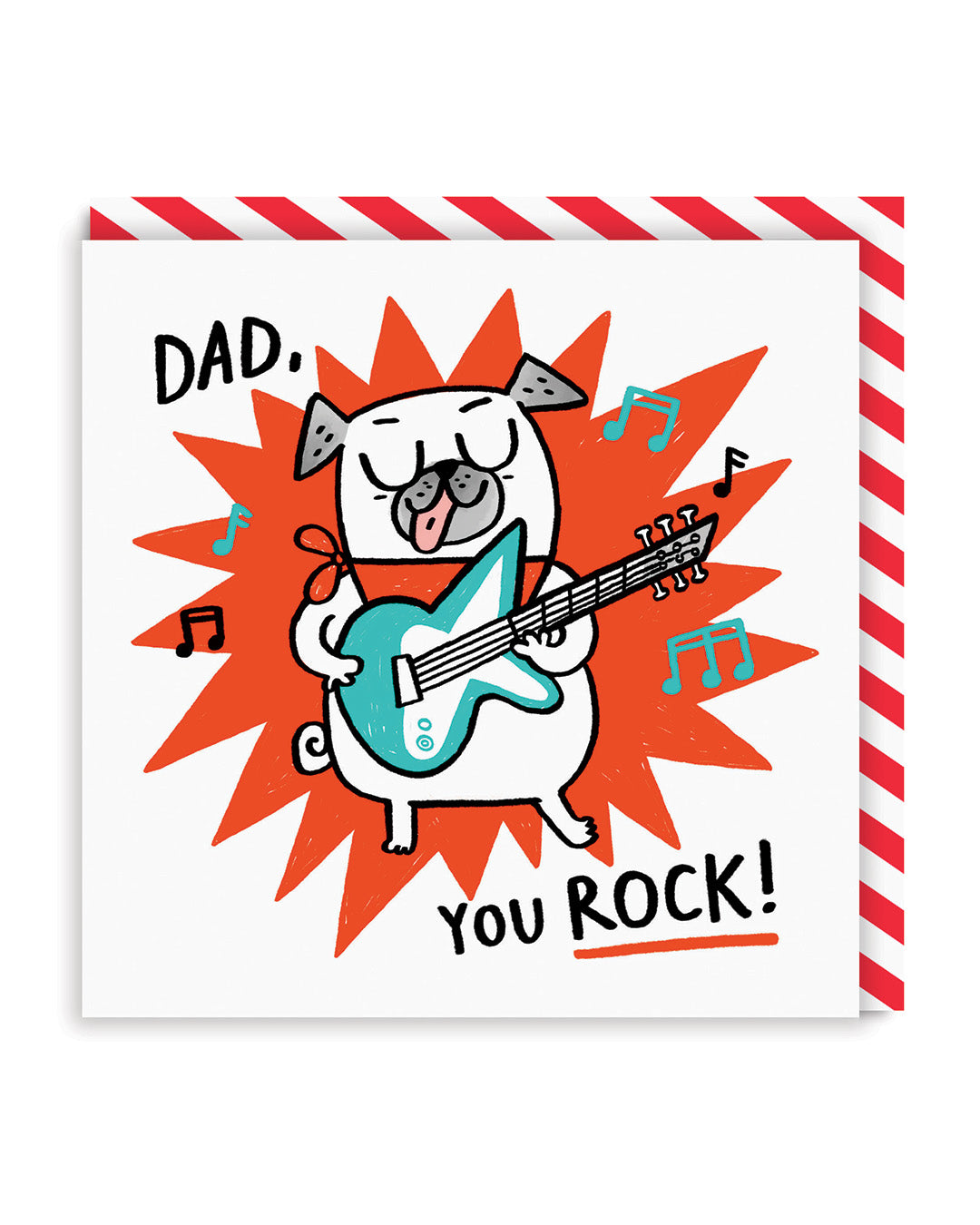 Dad You Rock (Guitar) Greeting Card