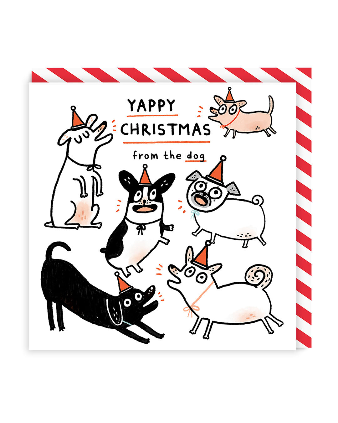 Yappy Christmas From The Dog Square Christmas Card