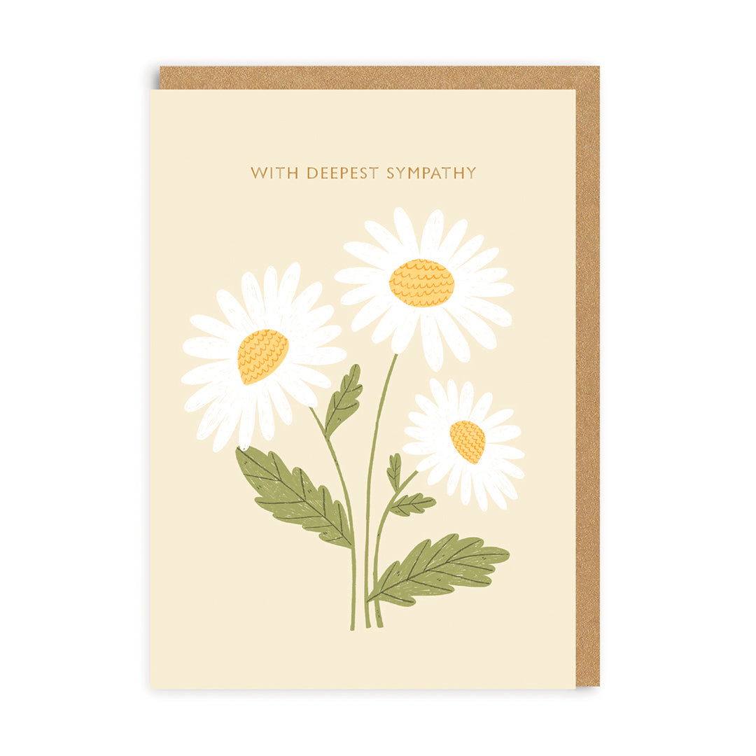 With Deepest Sympathy Daisies Greeting Card