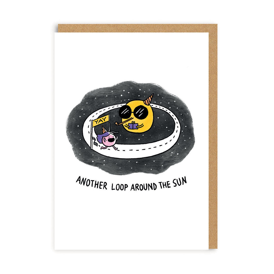 Another Loop Around The Sun Greeting Card