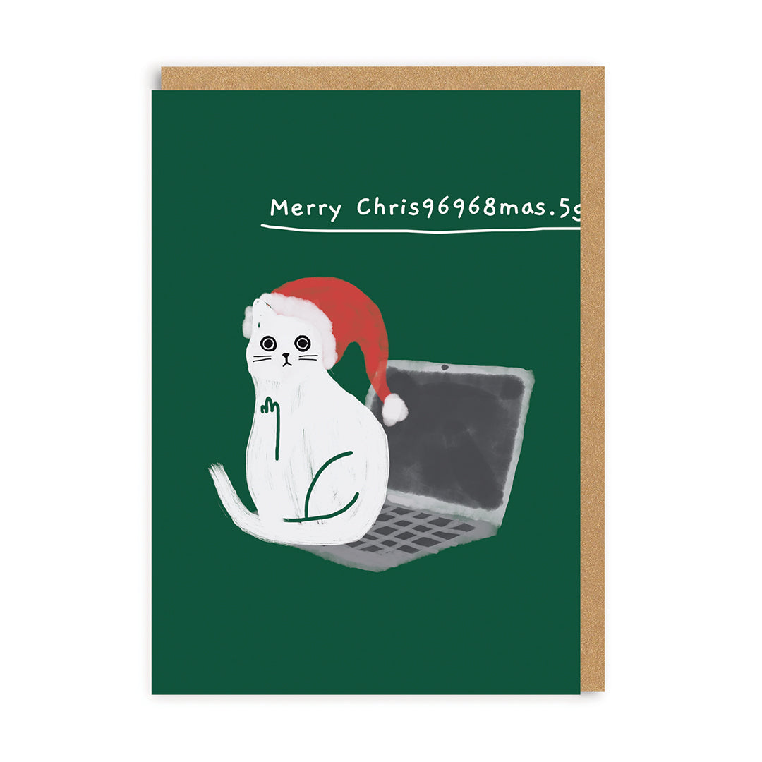 Merry Christmas Laptop Christmas Card