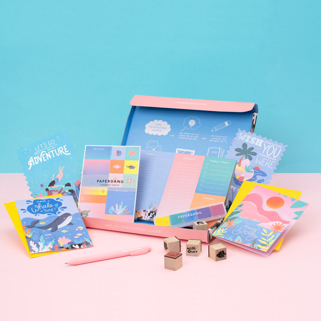 Papergang: A Stationery Selection Box - Just Keep Swimming Edition (6839)