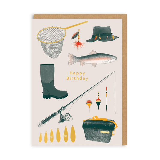 Happy Birthday Fishing Greeting Card