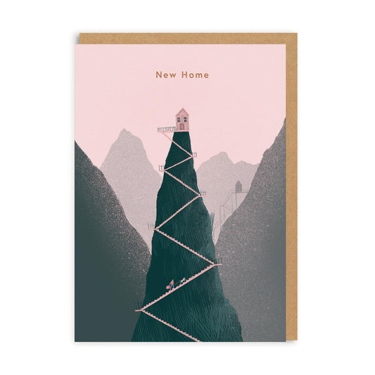 New Home Mountain Greeting Card