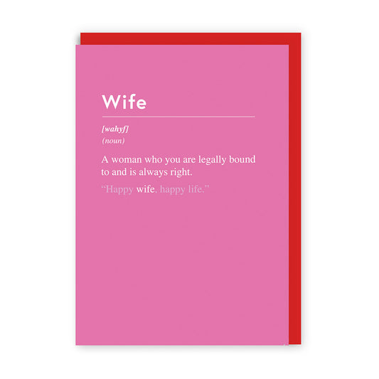 Wife, Always Right Greeting Card