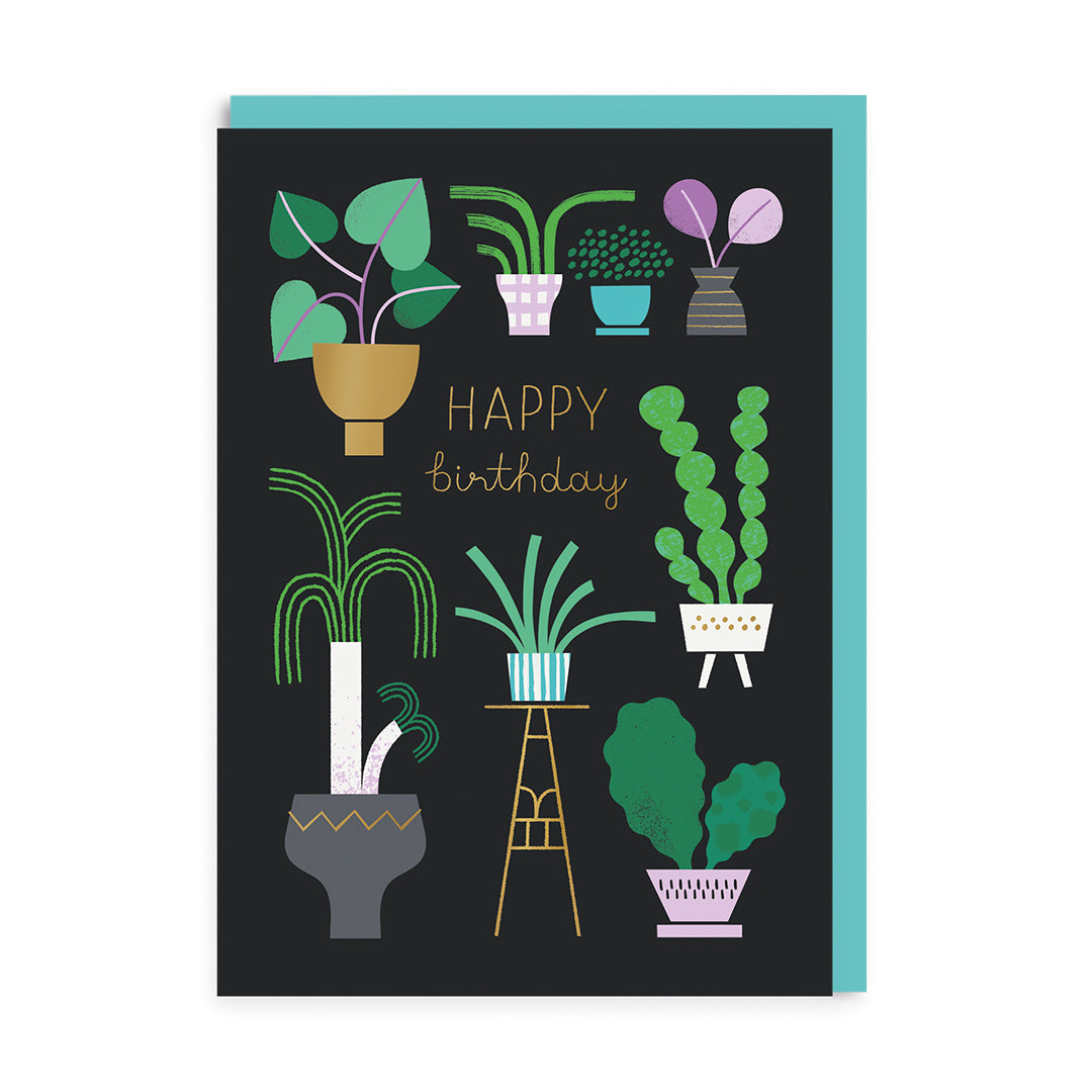 House Plants Birthday Greeting Card