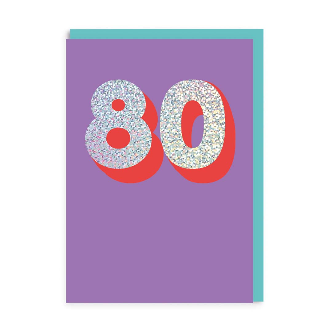 Age 80 Birthday Greeting Card