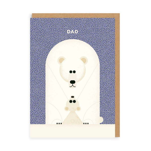 Dad Polar Bear Greeting Card
