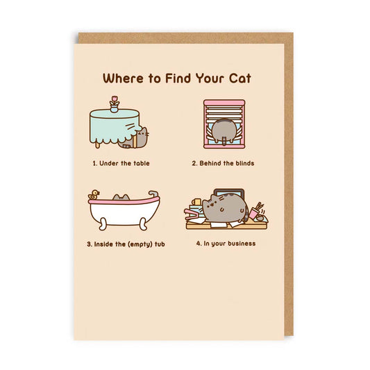 Where To Find Your Cat Greeting Card