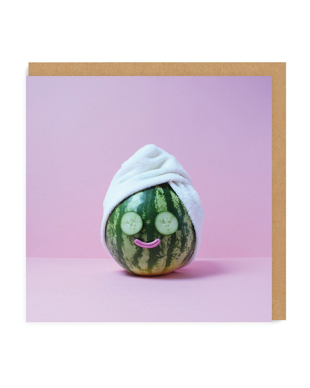 Watermelon Spa Square Greeting Card
