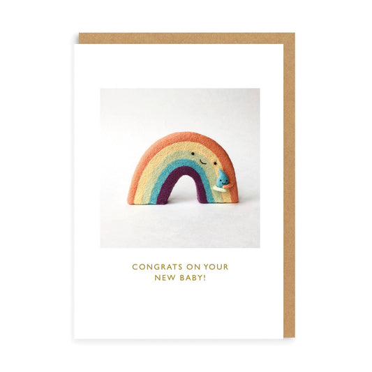 Congrats On Your New Baby Rainbow Greeting Card
