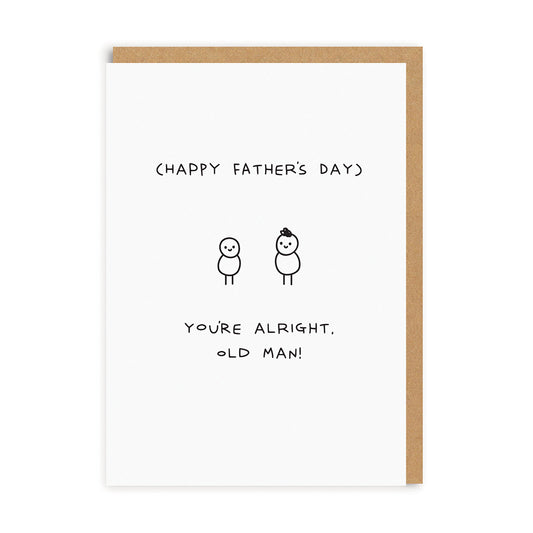 Happy Father's Day Old Man Greeting Card