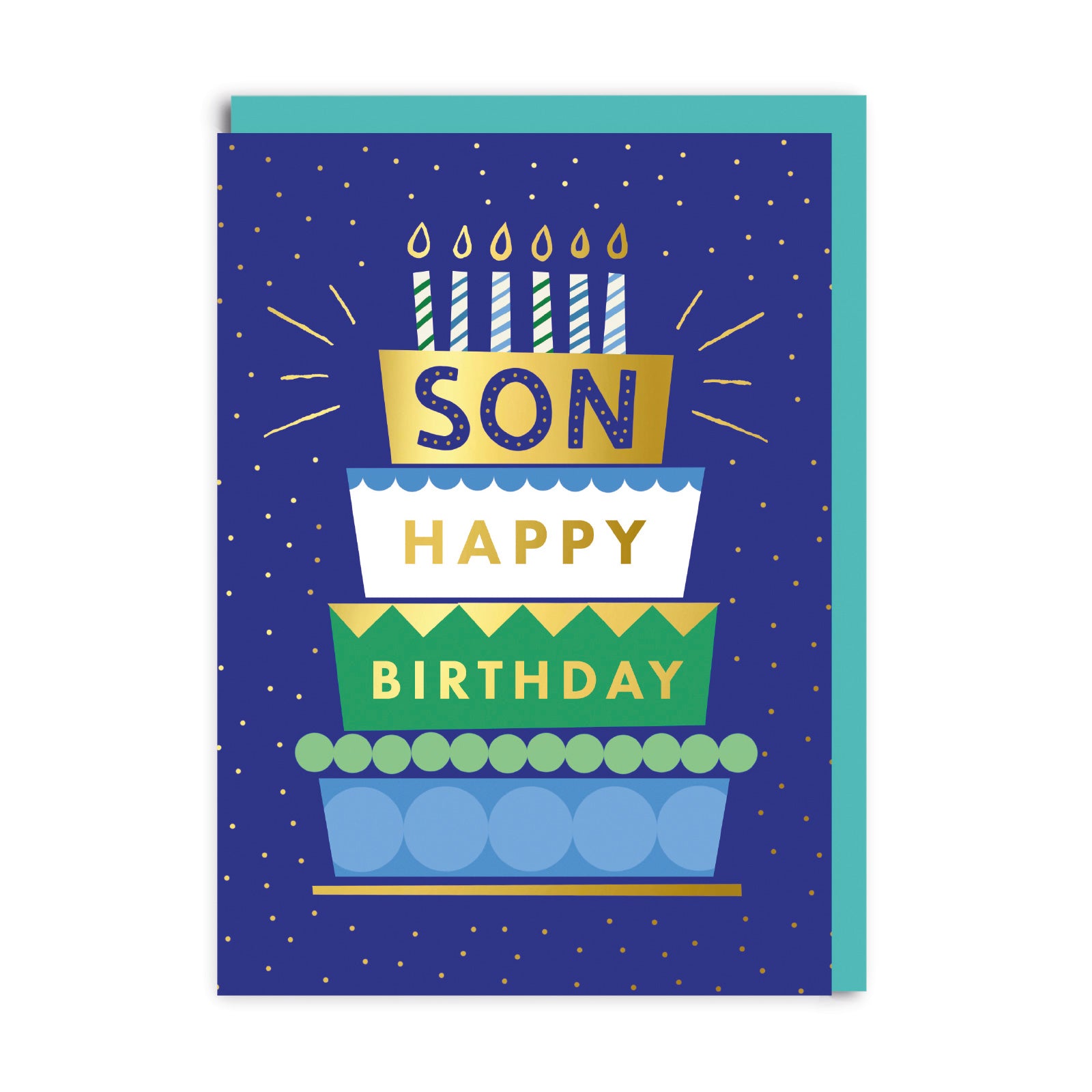 Son Cake Birthday Greeting Card