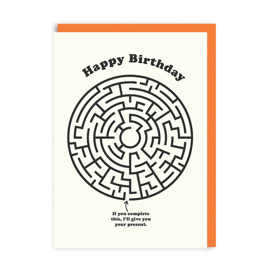 Happy Birthday Maze Greeting Card