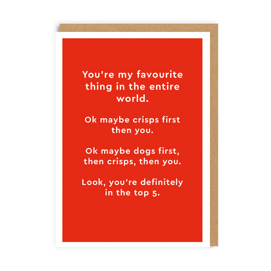 You're My Favourite Thing Valentine's Day Card