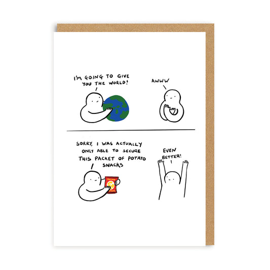 Potato Snacks Greeting Card