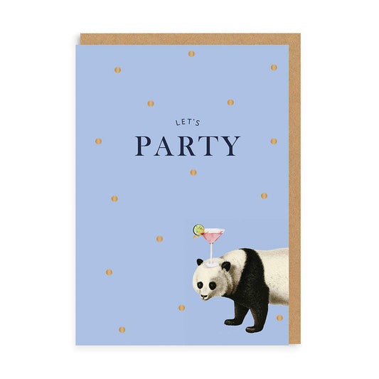 Let's Party Panda Greeting Card