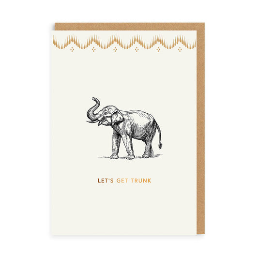 Mono Let's Get Trunk Greeting Card