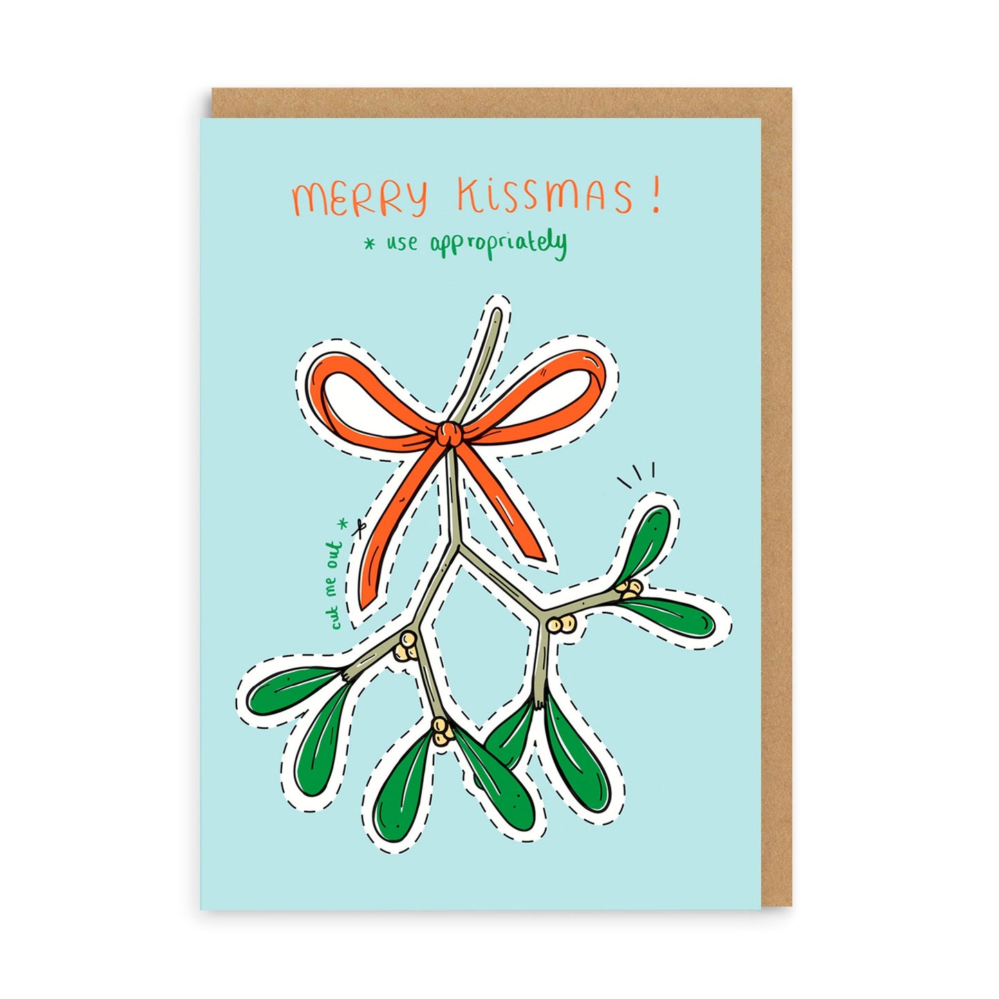 Merry Kissmas Greeting Card
