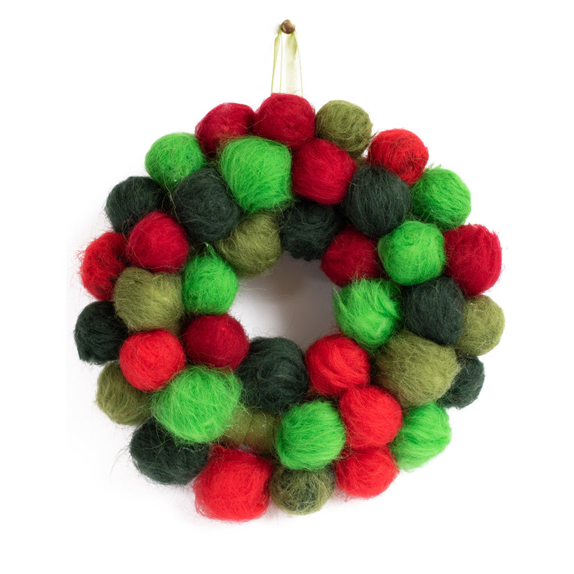 Make Your Own: Christmas Pom Pom Wreath Kit