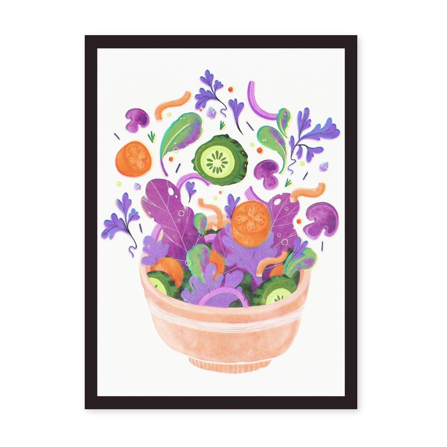 A4 Salad Riso Print