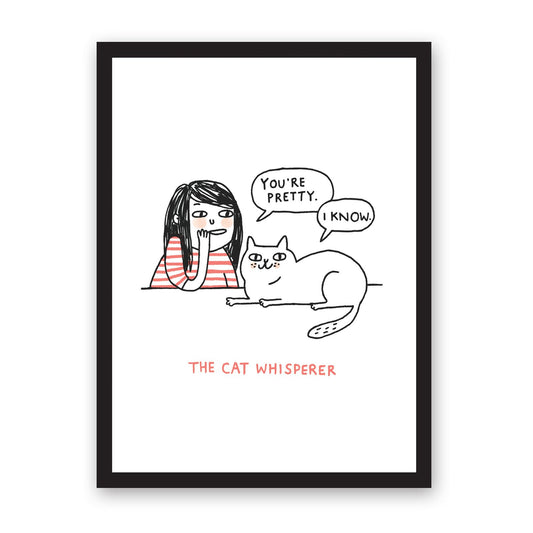 A3 Cat Whisperer Riso Print