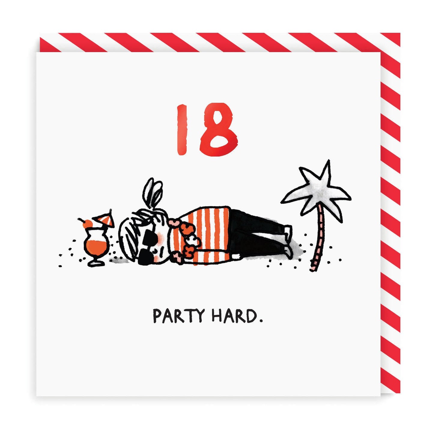 18 Party Hard Greeting Card