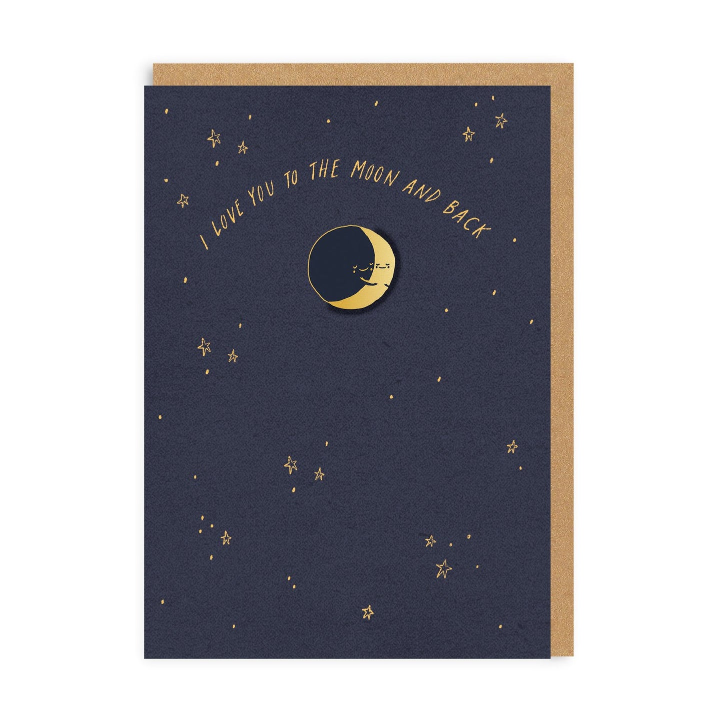 Moon And Back Enamel Pin Greeting Card