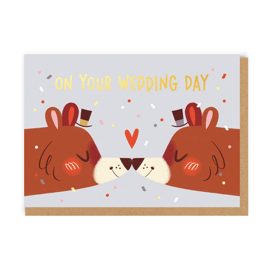 Gentlemen Wedding Bears Greeting Card