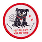 My Puggy Valentine Woven Patch